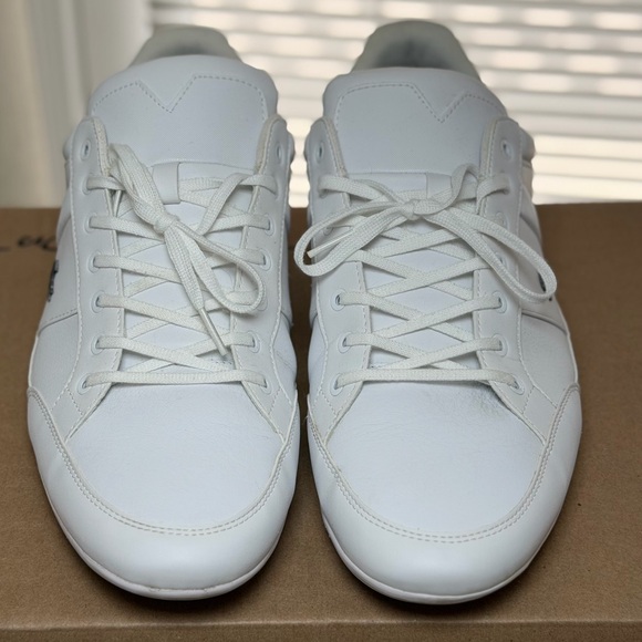 Lacoste White Leather Sneakers Men’s Size 13 Casual Shoes Clean Minimalist - Picture 3 of 8